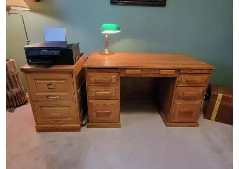 Office Furniture - Desk - File Cabinet - Book Case - Chair > Solid Oak